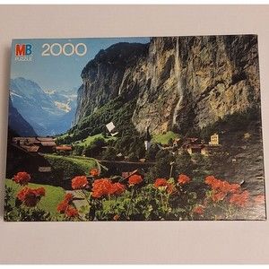 Vintage "Sealed" MB 1982 Berner Oberland Germany Magnum 2000 Piece Jigsaw Puzzle